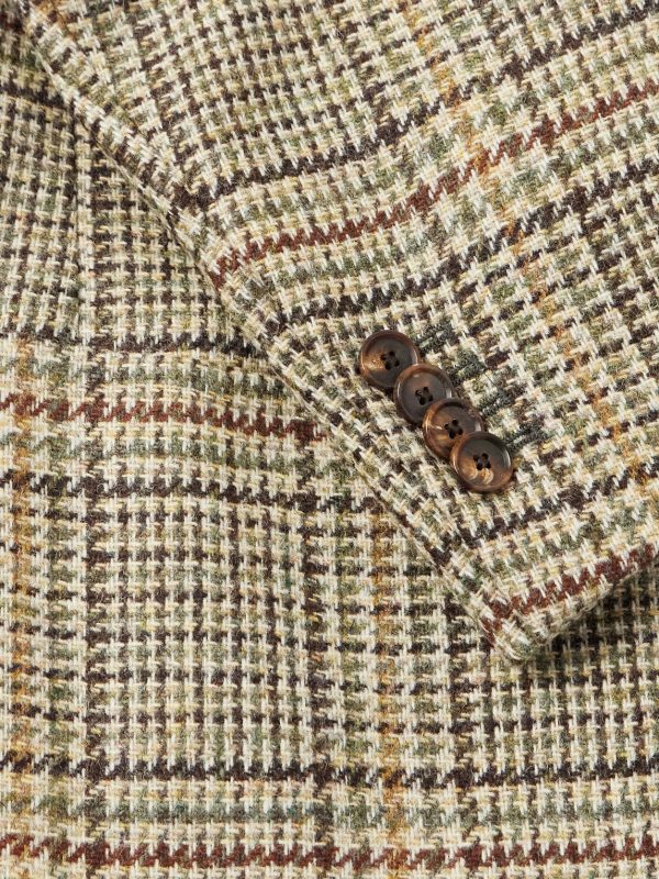 Butterfly Checked Wool Blazer - E1 Butterfly Checked Wool Blazer - E1