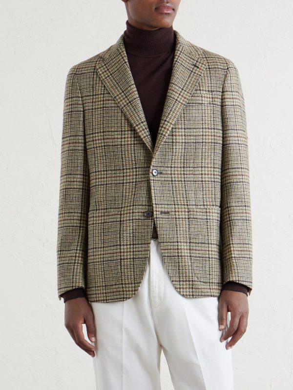 Butterfly Checked Wool Blazer - FR Butterfly Checked Wool Blazer - FR
