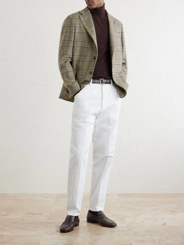 Butterfly Checked Wool Blazer - OU Butterfly Checked Wool Blazer - OU