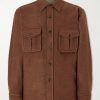 Houndstooth Brushed Wool Overshirt