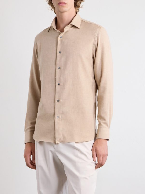 Cotton and Cashmere-Blend Shirt - FR Cotton and Cashmere-Blend Shirt - FR
