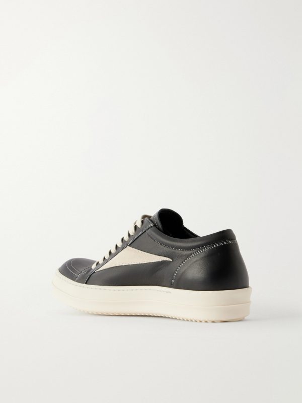 Vintage Suede-Trimmed Leather and Rubber Sneakers - BK