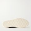Vintage Suede-Trimmed Leather and Rubber Sneakers - E1