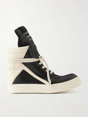 Geobasket Panelled Leather and Rubber Sneakers Geobasket Panelled Leather and Rubber Sneakers