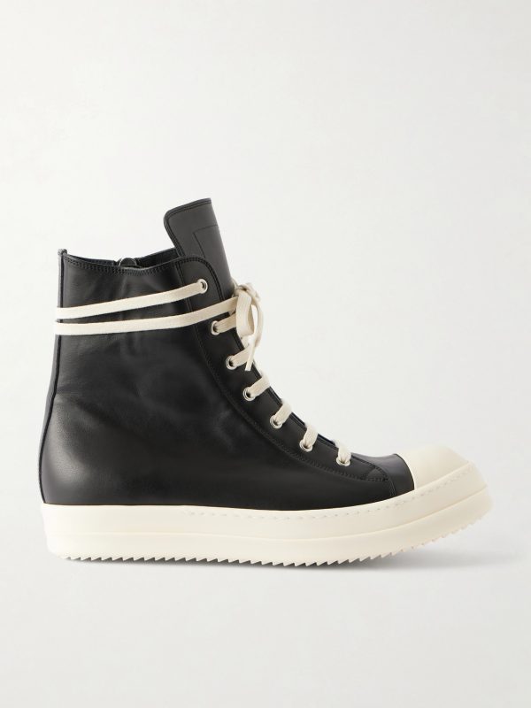 Ramones Full-Grain Leather and Rubber Sneakers