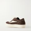 Vintage Full-Grain Leather-Trimmed Suede and Rubber Sneakers - BK