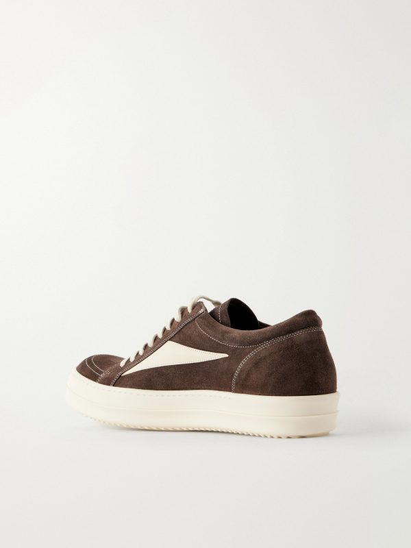 Vintage Full-Grain Leather-Trimmed Suede and Rubber Sneakers - BK