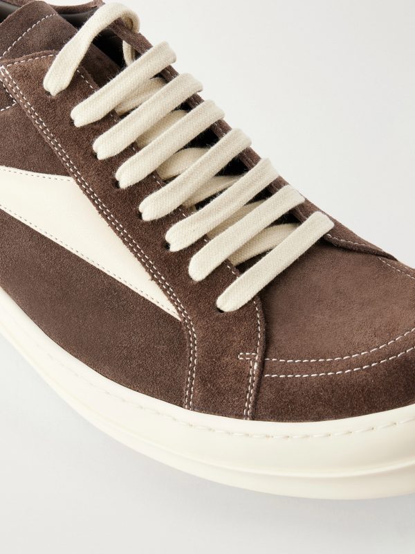 Vintage Full-Grain Leather-Trimmed Suede and Rubber Sneakers - CU