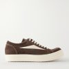 Vintage Full-Grain Leather-Trimmed Suede and Rubber Sneakers