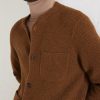 Ribbed Camel Wool, Wool and Cashmere-Blend Cardigan - CU Ribbed Camel Wool, Wool and Cashmere-Blend Cardigan - CU