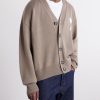 Logo-Intarsia Virgin Wool and Cotton-Blend Cardigan - FR Logo-Intarsia Virgin Wool and Cotton-Blend Cardigan - FR