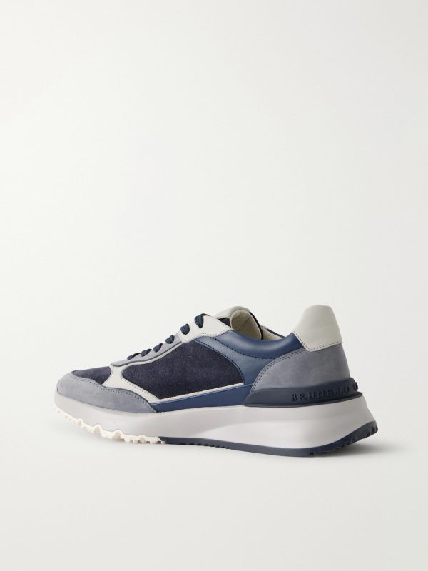 Leather and Suede Sneakers - BK Leather and Suede Sneakers - BK