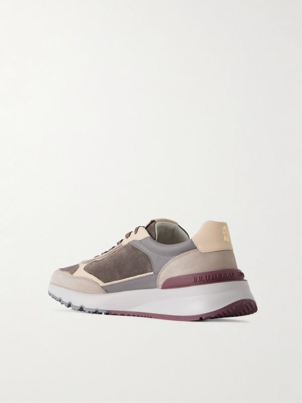 Leather and Suede Sneakers - BK Leather and Suede Sneakers - BK