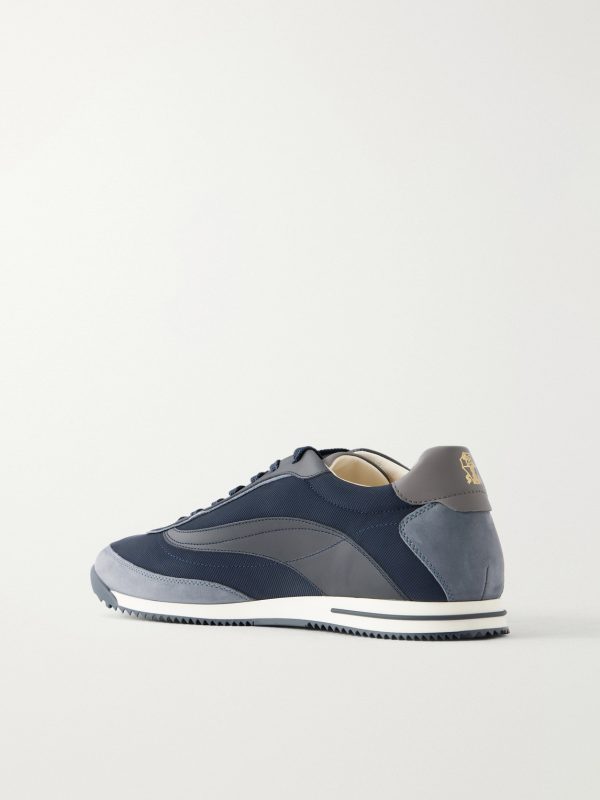 Suede and Leather-Trimmed Shell Sneakers - BK Suede and Leather-Trimmed Shell Sneakers - BK