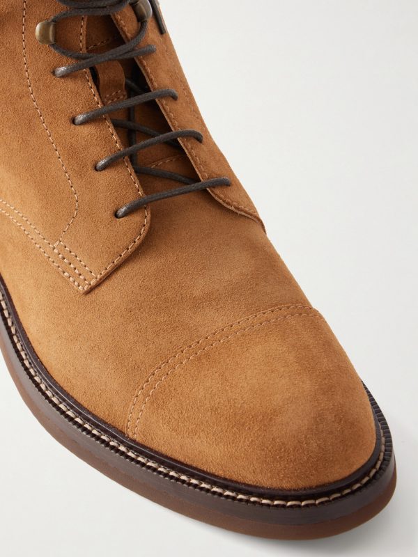 Suede Lace-Up Boots - CU
