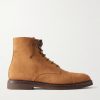 Suede Lace-Up Boots