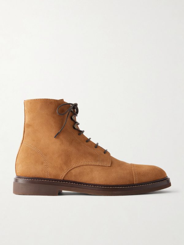 Suede Lace-Up Boots