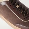 Coda Di Rondine Leather-Trimmed Waxed-Suede Sneakers - CU