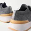 Leather-Trimmed Stretch-Knit Sneakers - CU Leather-Trimmed Stretch-Knit Sneakers - CU
