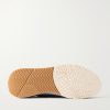 Leather-Trimmed Stretch-Knit Sneakers - E1 Leather-Trimmed Stretch-Knit Sneakers - E1