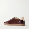Coda di Rondine Leather-Trimmed Waxed-Suede Sneakers - BK Coda di Rondine Leather-Trimmed Waxed-Suede Sneakers - BK