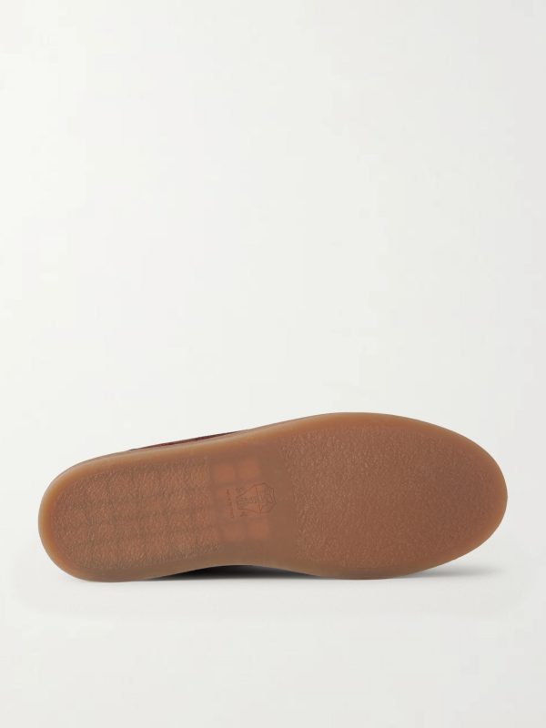 Coda di Rondine Leather-Trimmed Waxed-Suede Sneakers - E1 Coda di Rondine Leather-Trimmed Waxed-Suede Sneakers - E1