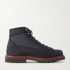 Nylon-Trimmed Suede Hiking Boots Nylon-Trimmed Suede Hiking Boots