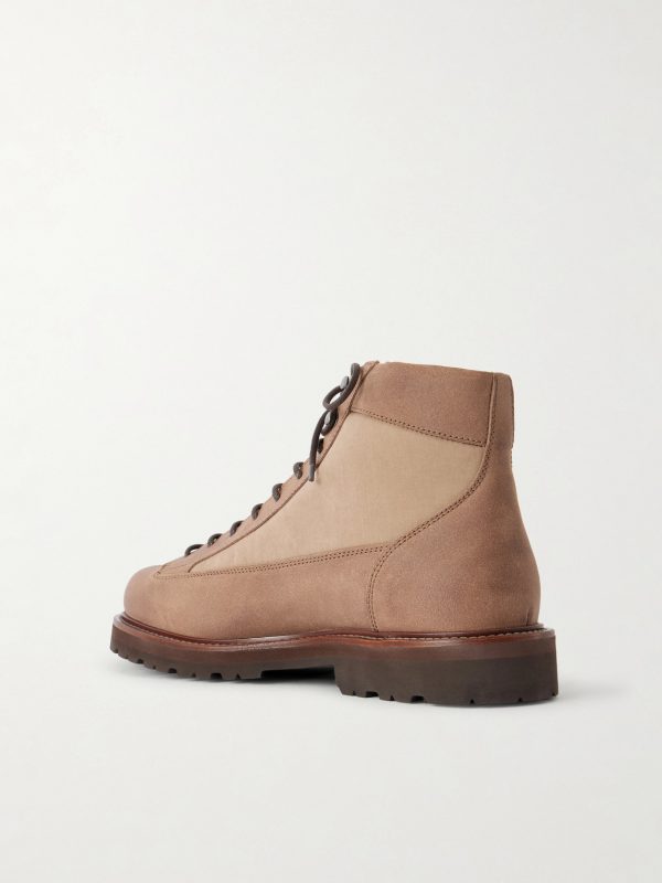 Nylon-Trimmed Suede Hiking Boots - BK