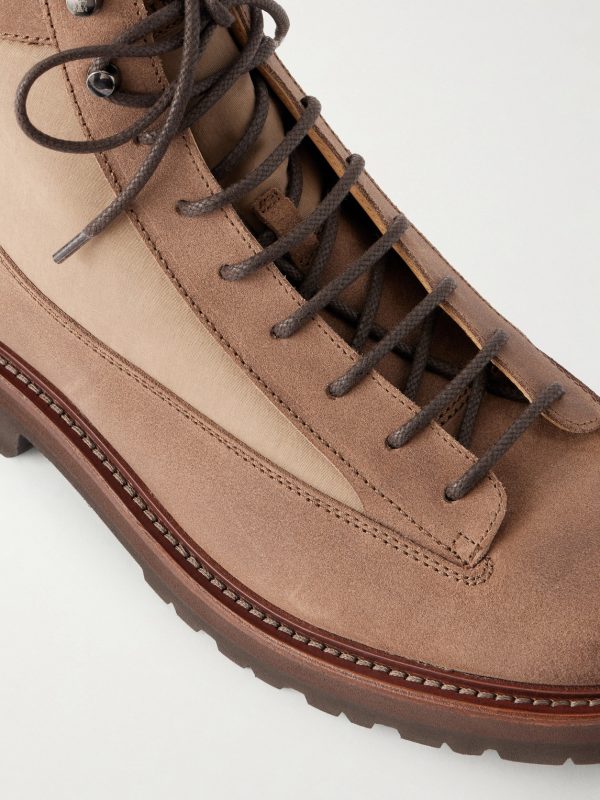 Nylon-Trimmed Suede Hiking Boots - CU