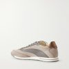 Suede and Leather-Trimmed Shell Sneakers - BK Suede and Leather-Trimmed Shell Sneakers - BK