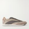 Suede and Leather-Trimmed Shell Sneakers Suede and Leather-Trimmed Shell Sneakers