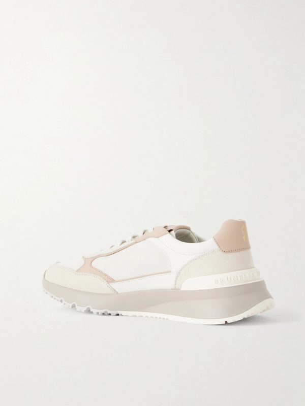 Leather and Suede Sneakers - BK Leather and Suede Sneakers - BK