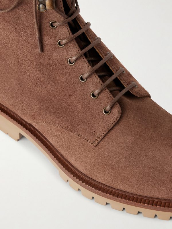 Suede Lace-Up Boots - CU