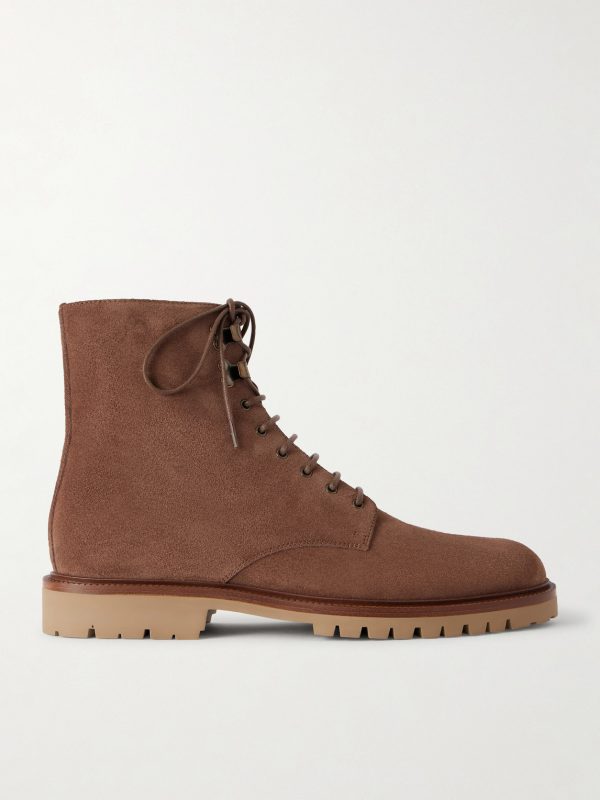 Suede Lace-Up Boots