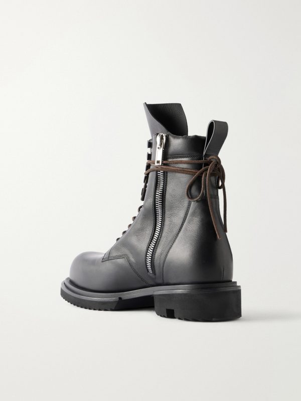 Army Gabe Leather Boots - BK