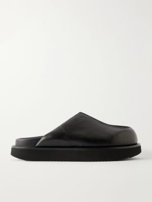 Padded Leather Platform Mules Padded Leather Platform Mules