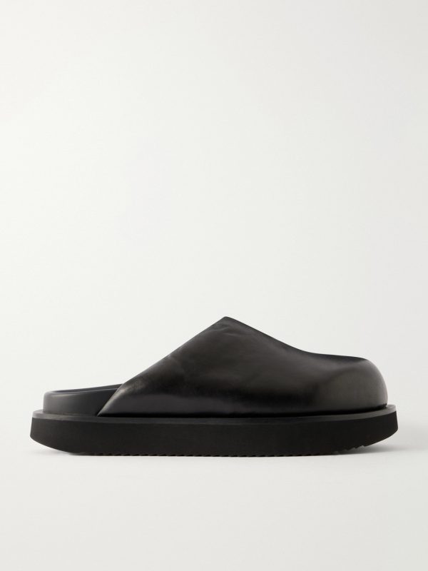 Padded Leather Platform Mules Padded Leather Platform Mules