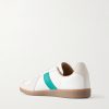 Suede-Trimmed Leather Sneakers - BK Suede-Trimmed Leather Sneakers - BK