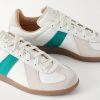 Suede-Trimmed Leather Sneakers - CU Suede-Trimmed Leather Sneakers - CU