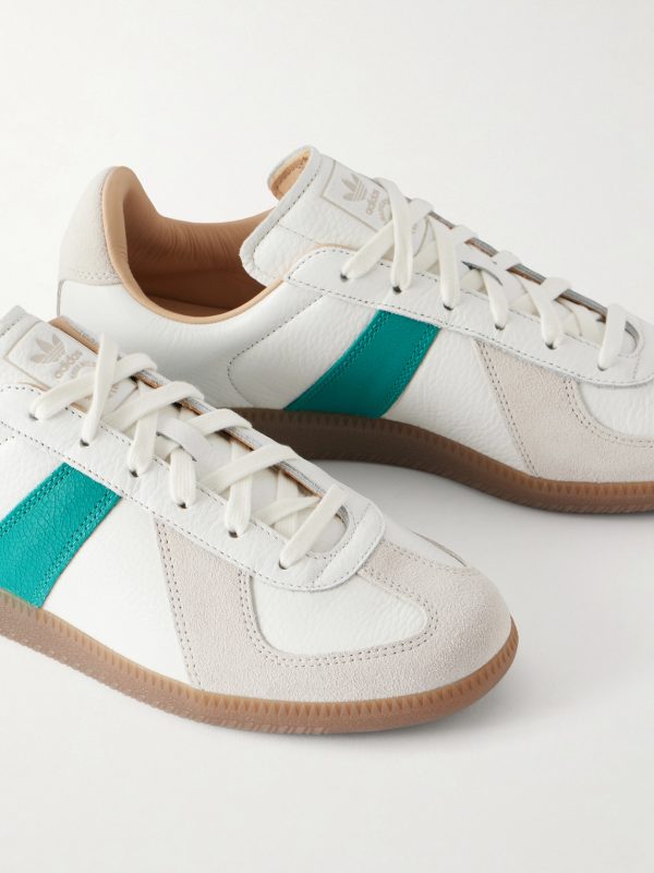 Suede-Trimmed Leather Sneakers - CU Suede-Trimmed Leather Sneakers - CU