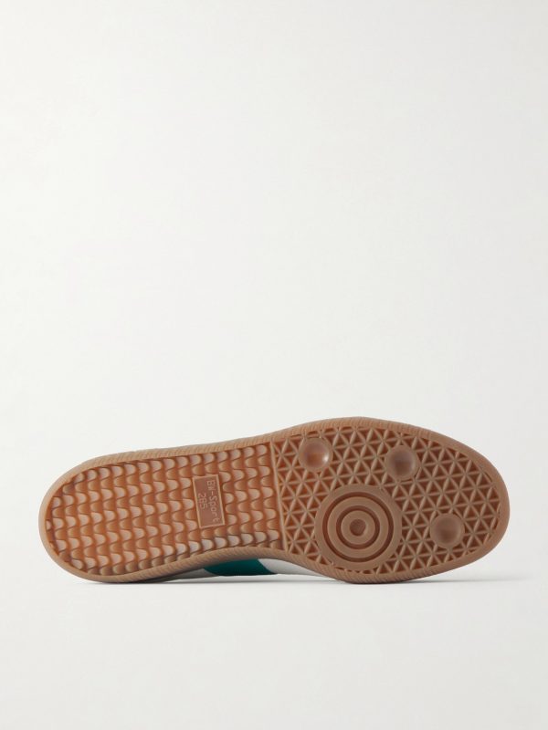 Suede-Trimmed Leather Sneakers - E1 Suede-Trimmed Leather Sneakers - E1