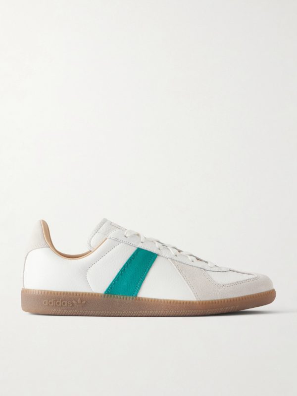 Suede-Trimmed Leather Sneakers Suede-Trimmed Leather Sneakers