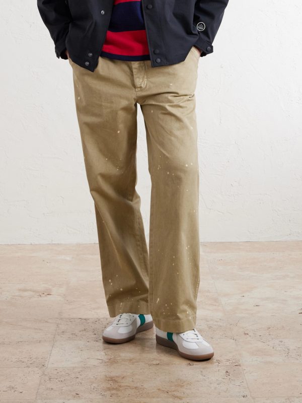 Suede-Trimmed Leather Sneakers - OU Suede-Trimmed Leather Sneakers - OU