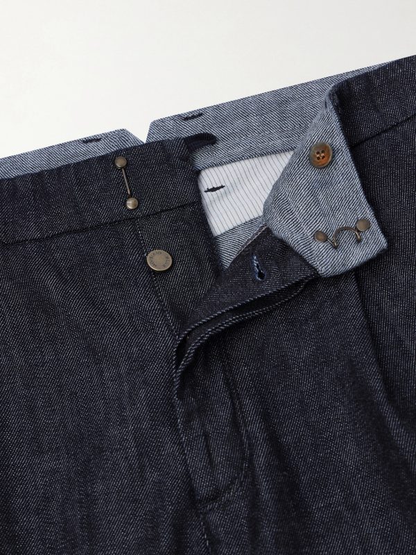 Straight-Leg Pleated Jeans - E1 Straight-Leg Pleated Jeans - E1