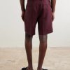Maiolica Corallo Straight-Leg Pleated Linen Shorts - BK Maiolica Corallo Straight-Leg Pleated Linen Shorts - BK
