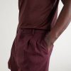 Maiolica Corallo Straight-Leg Pleated Linen Shorts - CU Maiolica Corallo Straight-Leg Pleated Linen Shorts - CU
