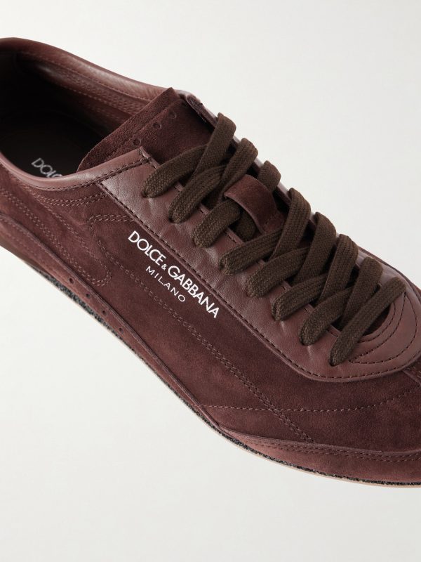 Leather-Trimmed Suede Sneakers - CU Leather-Trimmed Suede Sneakers - CU