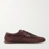 Leather-Trimmed Suede Sneakers Leather-Trimmed Suede Sneakers