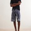 Marina Straight-Leg Printed Silk-Twill Drawstring Shorts - OU Marina Straight-Leg Printed Silk-Twill Drawstring Shorts - OU
