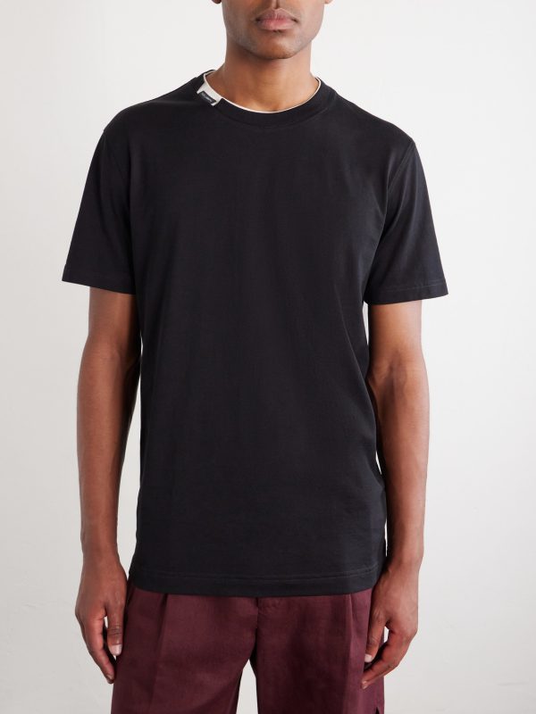 Logo-Appliquéd Cotton-Jersey T-Shirt - FR Logo-Appliquéd Cotton-Jersey T-Shirt - FR